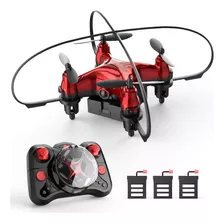 Dron Holyton Ht02 Con 3 Baterías, Rojo