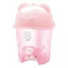 Lixeira Urso Com Pedal 6,5 L Para Quarto Bebê Fofura Adoleta