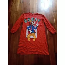 Camisón Remeron Pijama T M Goofy Rojo Con Detalle.algodon