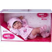 Boneca Reborn Anny Doll Baby Menina Cotiplas