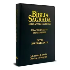 Bíblia Sagrada Letra Gigante Com Harpa Cristã - Edição Promessas Preta, De João Ferreira De Almeida. Editora Kings Cross Em Português C/zíper