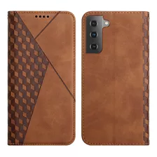 Funda Para Samsung Galaxy S22 Plus - Marron Con Tarjetero