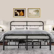 King Size Bed Frame With Headboard And Footboard,14 Inch Hig
