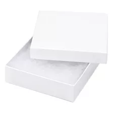 Cajas Para Joyas Color Blanco 3.5 X 3.5 X 7/8 Pulgadas 6 