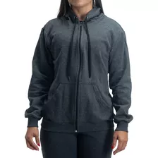 Moletom Blusa De Frio Feminino Com Ziper Canguru 