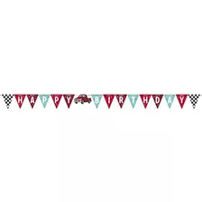 Creative Converting Vintage Red Truck Banner, 1 Ct, 66 X 6 