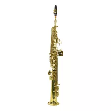 Saxofone Soprano Ny Ss-200 Laqueado Dourado Boquilha Estojo