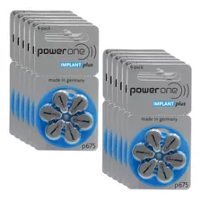 60 Baterias Pilhas 675 Implante Coclear Power One Originais