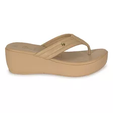 Sandalia Tijera Casual Mujer Piazza Beige 012