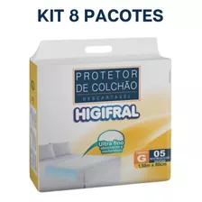 Protetor De Colchão Higifral G 1,50x0,80 Kit 8 Pacotes