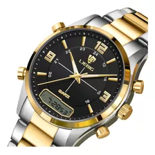 Reloj De Pulsera L8004 Impermeable Men Dual Hora Luminoso