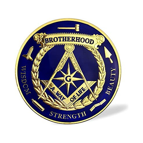 Square \u0026amp; Compass Brotherhood Masonic Car Emblem Bad... Foto 2