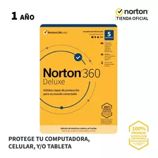 Antivirus Norton 360 Deluxe 5 Dispositivos 1 Año