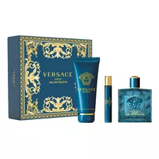 Perfume Versace Eros 100ml Edt + 10ml + 150ml Sg Set