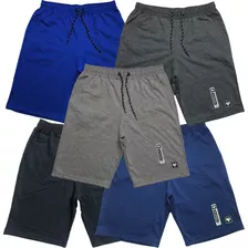 Kit 5 Shorts Bermudas De Moletom Masculinos Originais Casual