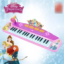 Organo Encantado Teclado Princesas Disney Microfono 5285 Color Rosa