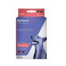 Antipulgas E Carrapatos Defend Pro P/ Cães 10 A 20kg Biovet