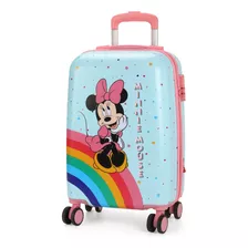 Mala De Bordo Para Viagem Da Minnie By Luxcel Ref.10407 Cor Azul