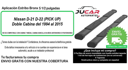 Estribos Bronx Nissan Pick Up 1994-2015 Doble Cabina Foto 9