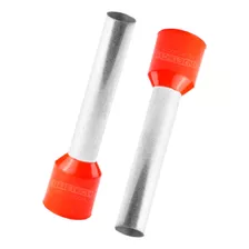 Terminal Tubular Tipo Ilhós Isolado 10mm Longo 100pçs