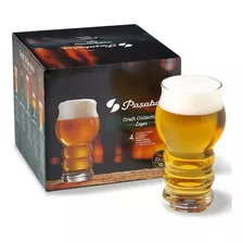 Juego 4 Vasos Vidirio Cervecero Lager 435 Ml Pasabahce Color Transparente