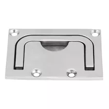 Puxador Em Aço Inox 316 Retangular Sorriso C/ 4 Furos