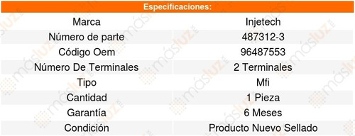 Inyector Combustible Mpfi Aveo 4cil 1.6l 07_18 8144527 Foto 2