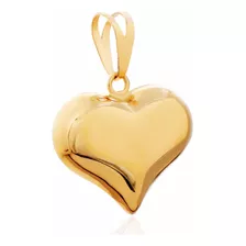 Pingente Coração Ouro 18k 750 20 Mm Cor Dourado