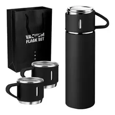 Set Botella Termo Aislante + 2 Tazas Adicionales