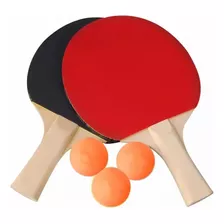 Kit Jogo Ping Pong Tênis De Mesa 2 Raquetes 3 Bolinhas