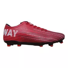 Botin Futbol 2560 Fg Rojo-blanco Runway 2560-rb