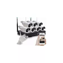 Kit 8 Cámaras De Seguridad Con Dvr Interior Y Exterior