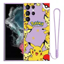 Funda Para Xiaomi Redmi Poco De Líquida Pikachu + Correa