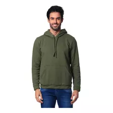 Casaco Moletom Masculino Liso Bolso Ganguru Blusa Frio Capuz