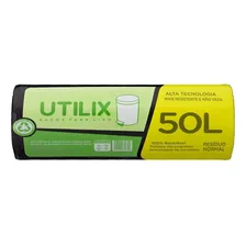 Saco De Lixo Utilix Dover Roll Preto 50l 30un Econômico