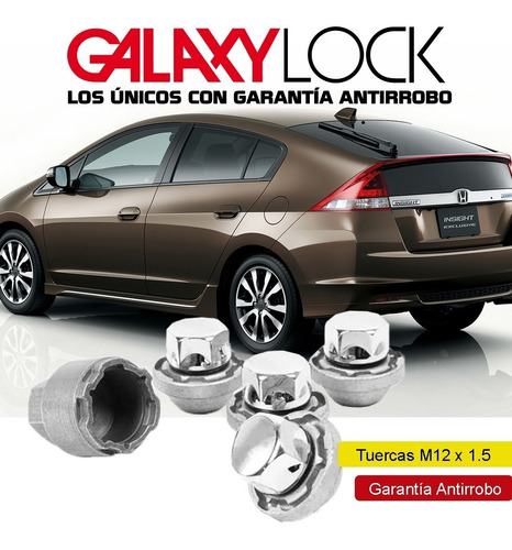 Tuercas De Seguridad Honda Insight Exclusive 2020 Galaxylock Foto 2