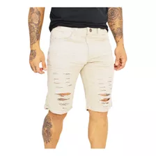 Bermuda Masculina Jeans Rasgada Casual Exclusiva Moderna Top