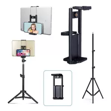 Tripé 2,10 Metro Pedestal Para Celular Ring Light Tablet