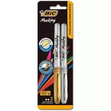 Caneta Marcador Permanente Cores Metalicas - Bic Marking 