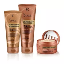Kit Siage Nutri Oleos Poderoso Shampoo+condicionador+máscara
