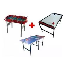 P R O M O Metegol De Metálico+tejo De Aire+mesa De Ping Pong