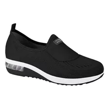 Tênis Modare Ultraconforto Preto Slip On M73