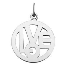 Dije Love Plata 925 1,7cm Diámetro Novios Amistad Amor Mujer