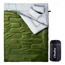 Double Sleeping Bag, Sleeping Bags For Adults With 2 Pillows