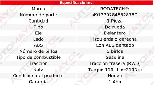 1-maza Rueda Del Izq/der C/abs Xl-7 2.7l 6 Cil Rwd 02-06 Foto 5