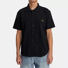 Camisa M/c Dayshiftsolidwvtp Negro Hombre