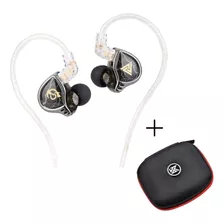 Fone De Ouvido Intra Auricular Qkz X Hbb Sem Mic+ Case Cor Preto