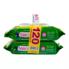 Toalla Humeda Simonds Verde Aloe Pack X2