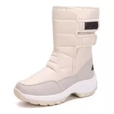 Botas De Neve Espessadas De Cor Sólida Femininas