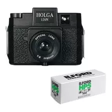 Holga 120n Cámara De Película De Formato Medio (negro) Con 1